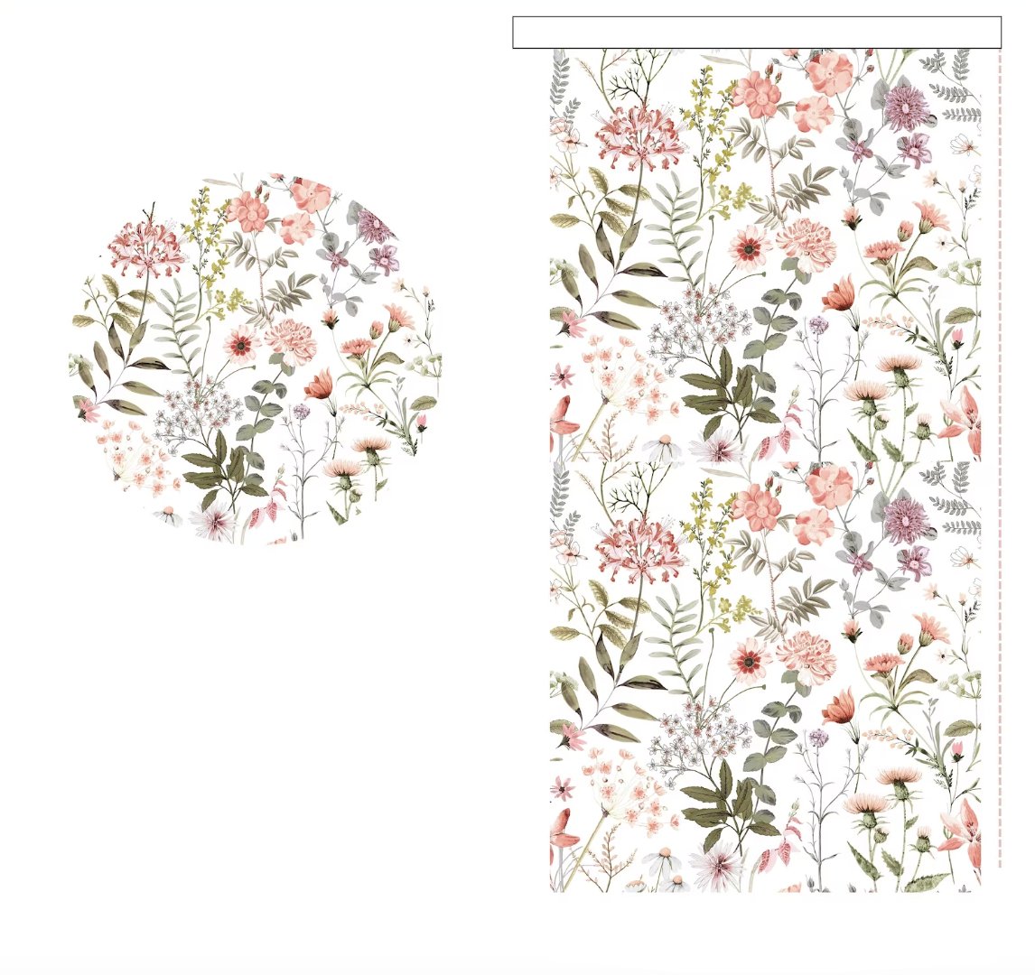 Watercolor Wild Floral Roller Blinds - Roller Shade Creative