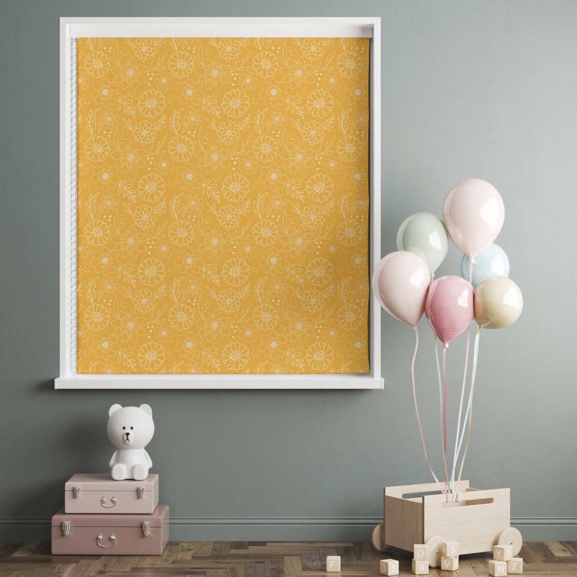 Yellow Flowers Roller Blinds - Roller Shade Creative