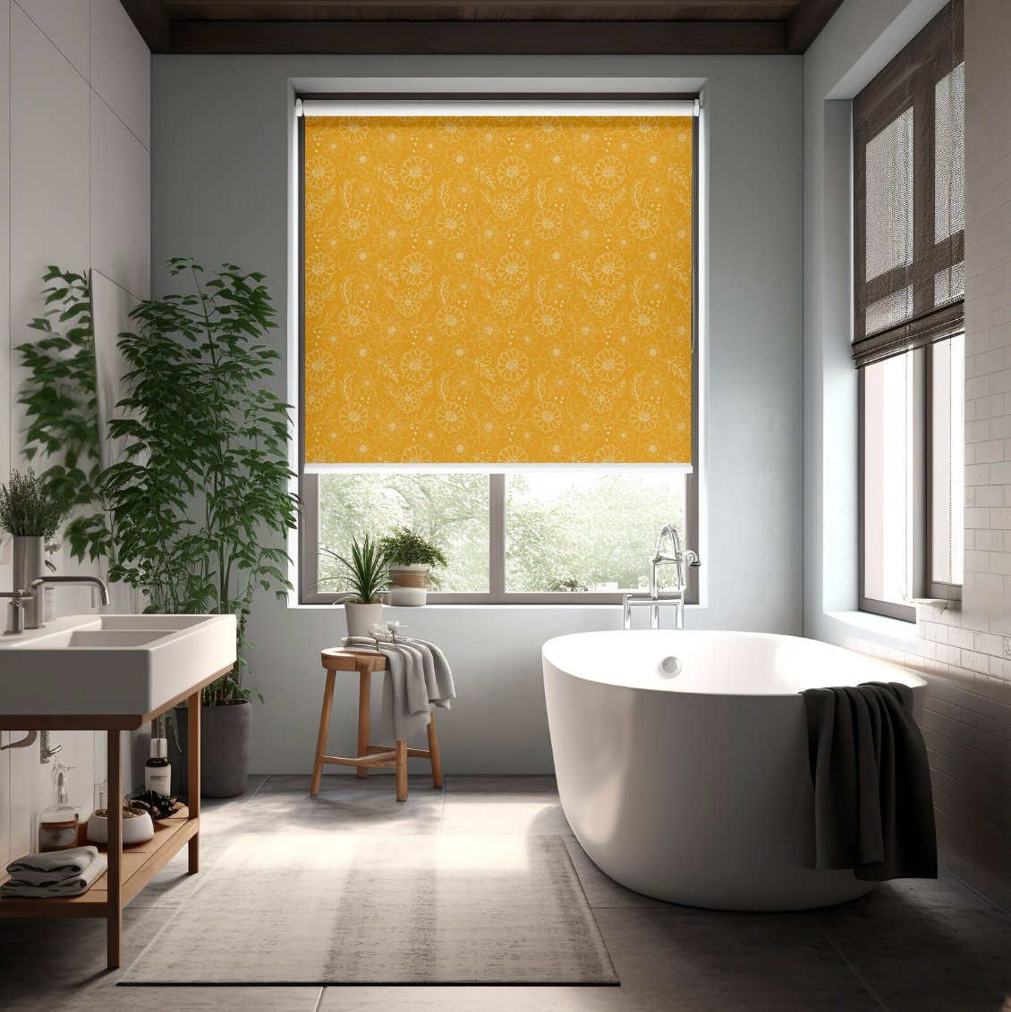 Yellow Flowers Roller Blinds - Roller Shade Creative