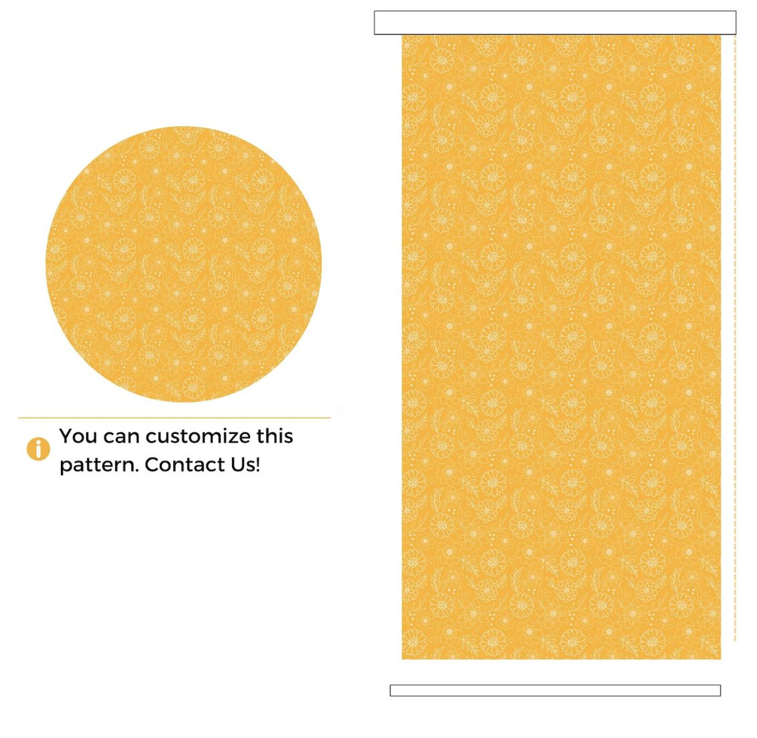 Yellow Flowers Roller Blinds - Roller Shade Creative